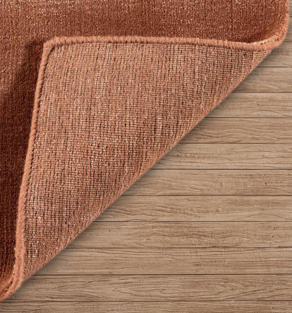 Terracotta Hand-Loomed Wool Rug Hand Loomed