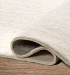 Cloud White Hand-Loomed Wool Rug
