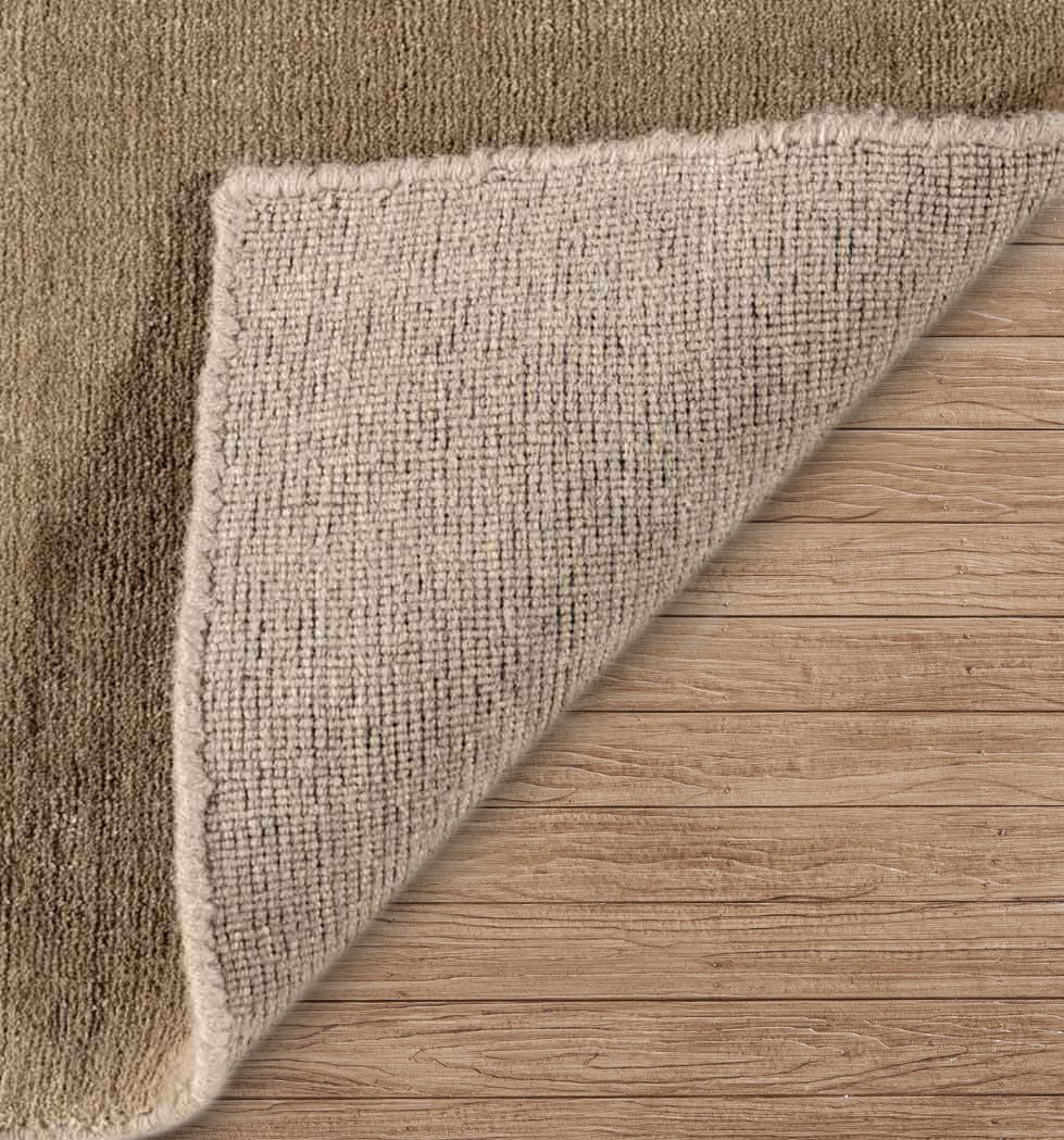 Tawny Hand-Loomed Wool Rug 4' X 6' Hand Loomed