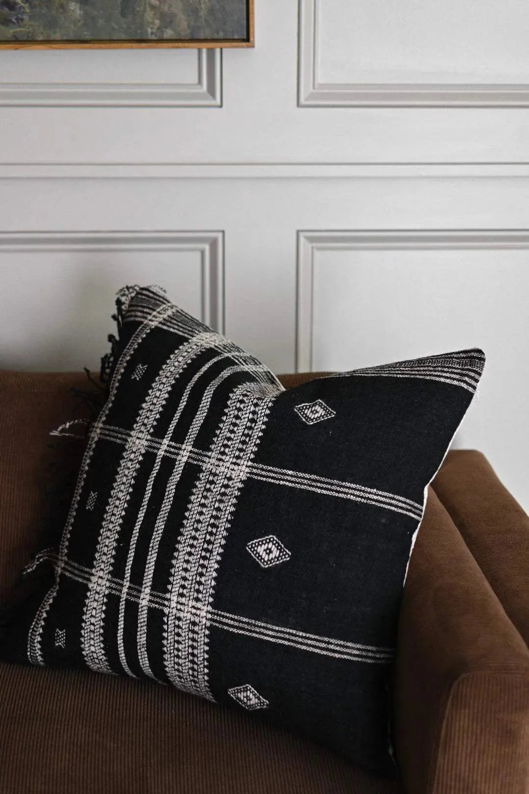 Ollie Stripe Black Pillow Cover Pillow Covers