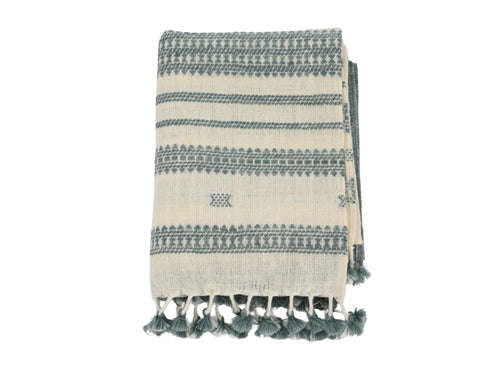 Bhujodi Table Runner - Blue and Cream Table Runners