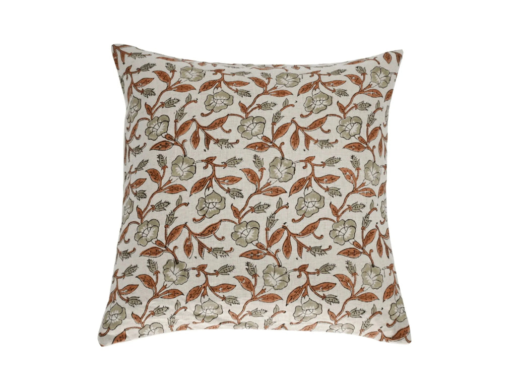 Mabel Botanical Print Warm White Pillow Cover 26" x 26" Double Sided Pillow Covers