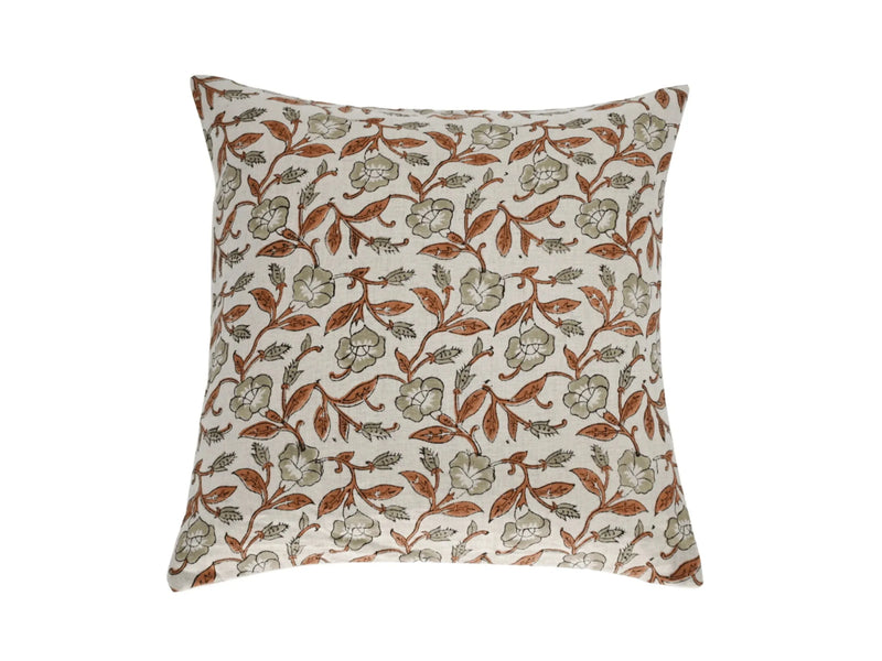 Mabel Botanical Print Warm White Pillow Cover 26" x 26" Double Sided Pillow Covers