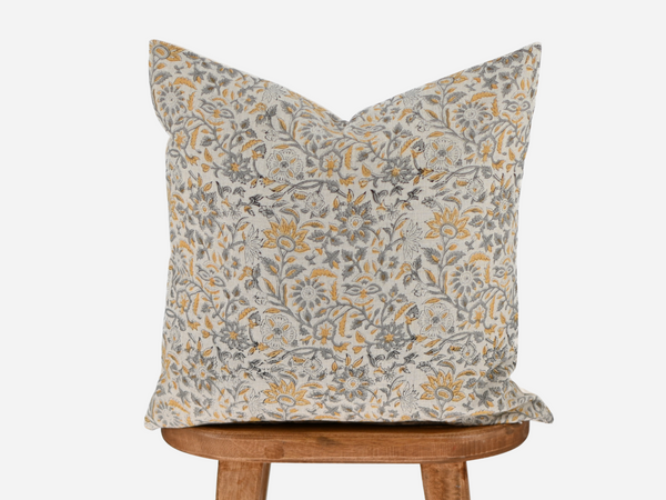 Euphemia Block Print Pillow Cover