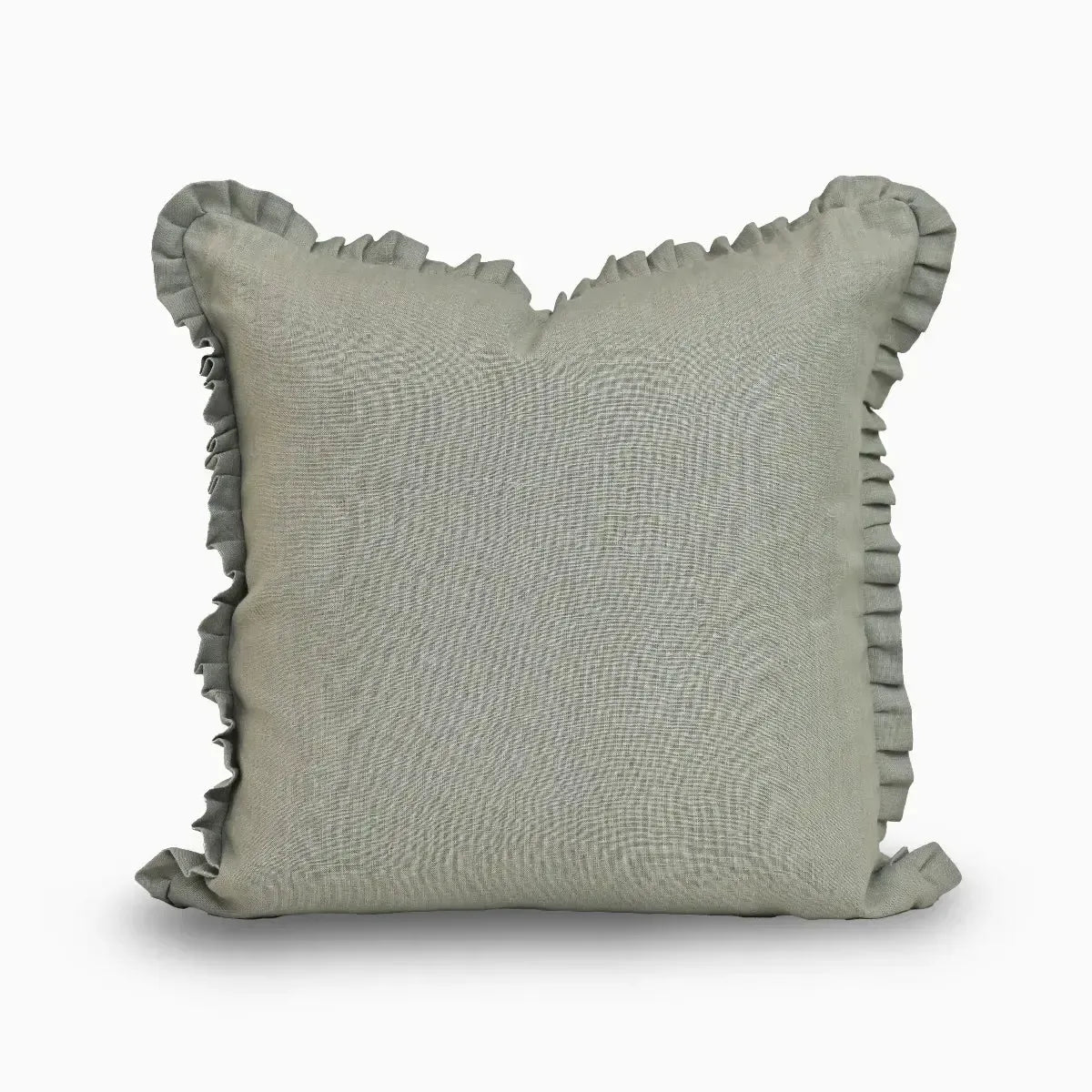Rowan Linen Dusty Green Pillow Cover Ruffle Pillow Covers