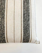 Nathaniel Stripe Ash Grey Pillow Cover Pillow Covers