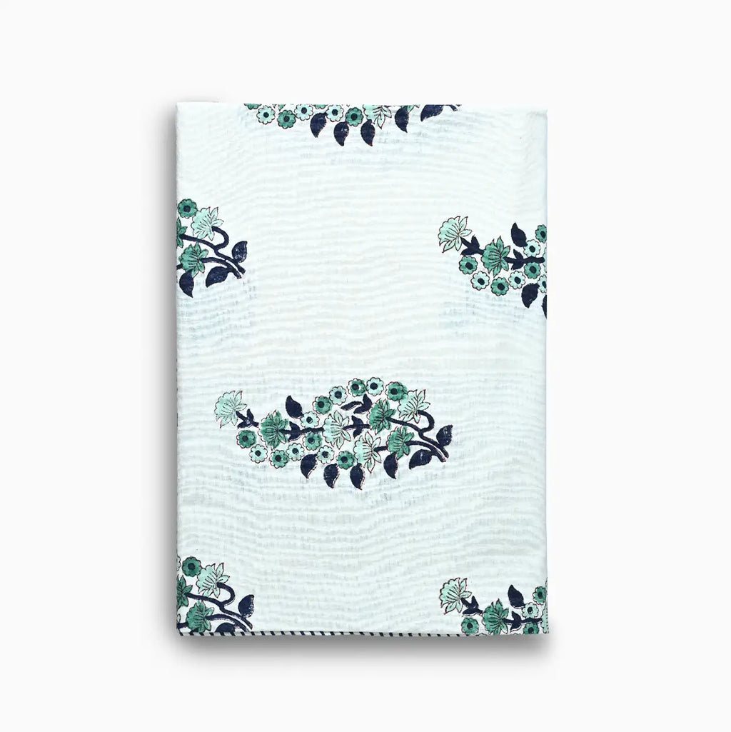 Ingrid Floral Block Print Tablecloth