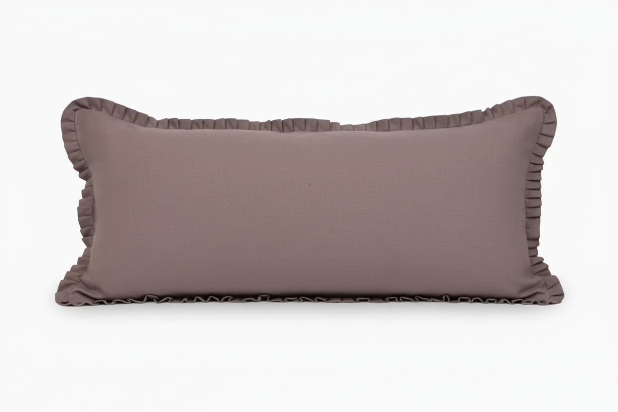 Vaughn Linen Dawn Pink Pillow Cover Ruffle Pillow Covers