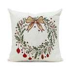 Holly Embroidered Pillow Cover