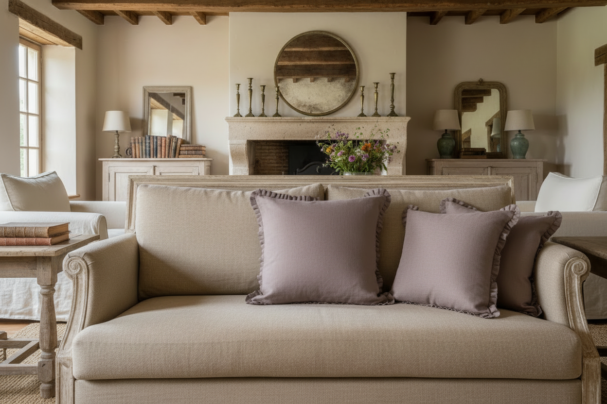 Vaughn Linen Dawn Pink Pillow Cover Pillow Covers