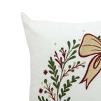Holly Embroidered Pillow Cover