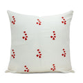 Candy Cane Embroidered Pillow Cover