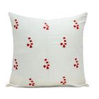 Candy Cane Embroidered Pillow Cover