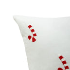 Candy Cane Embroidered Pillow Cover