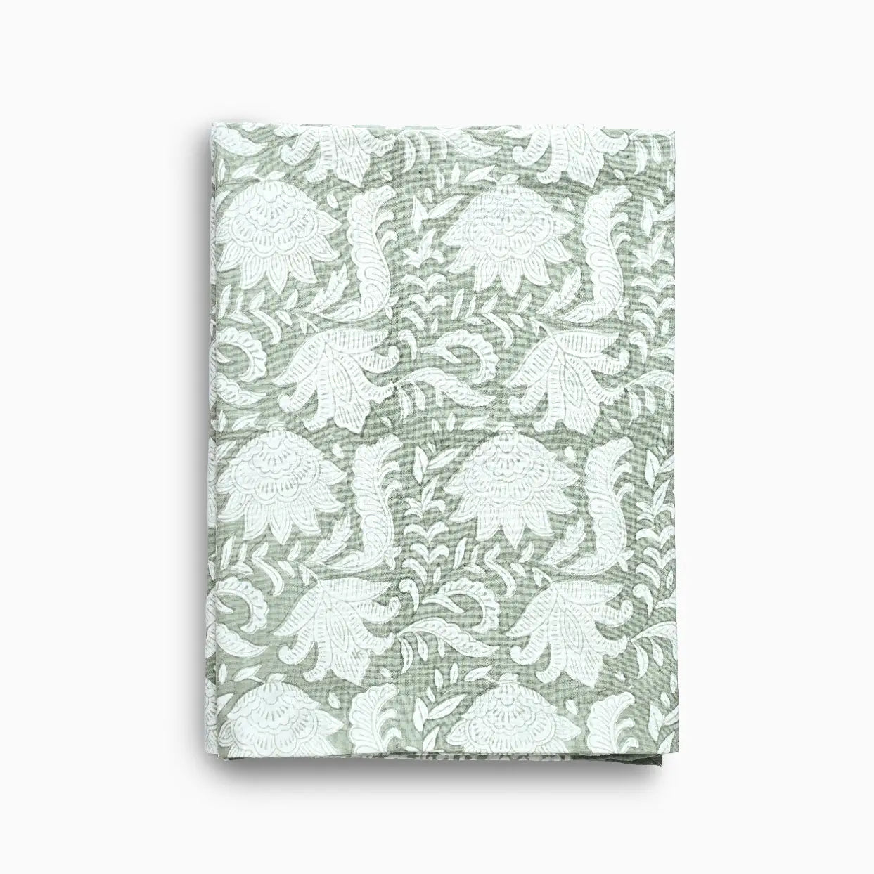 Ivy Floral Block Print Tablecloth