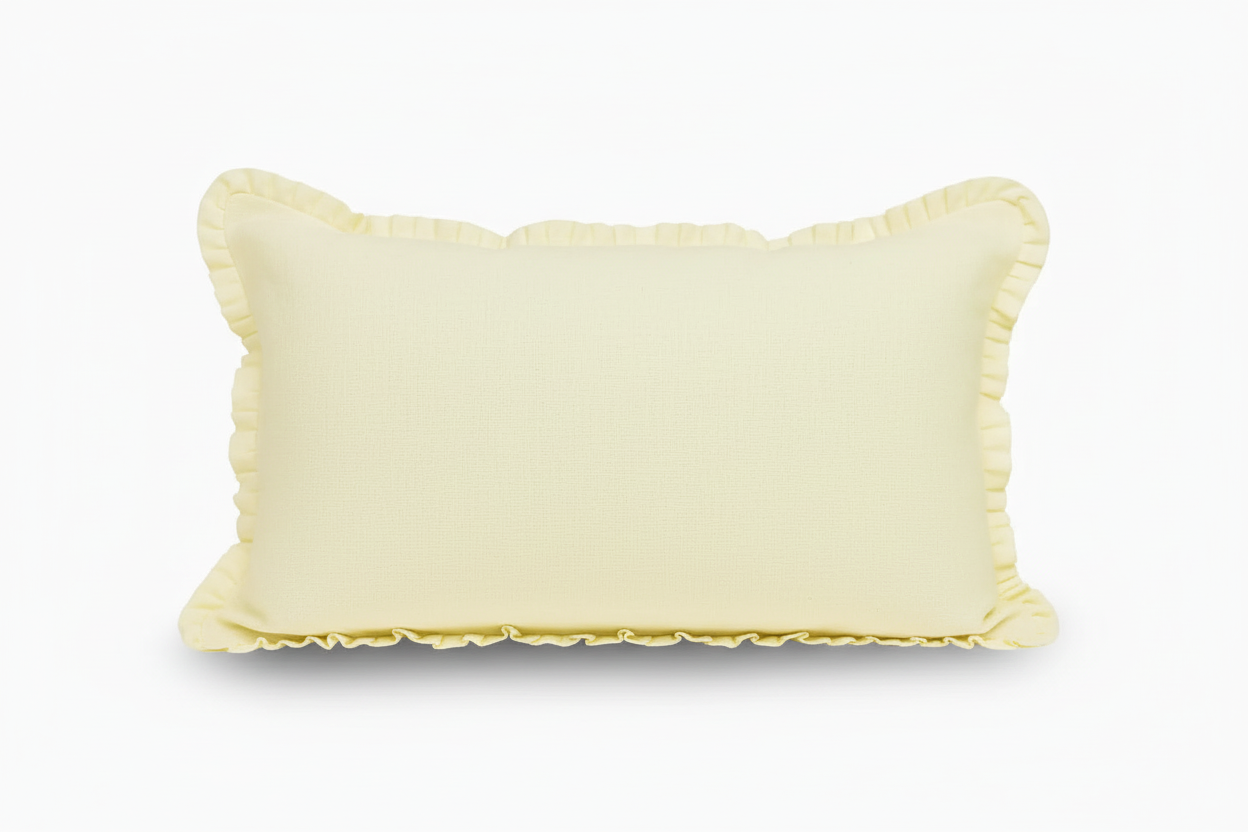 Keaton Linen Powder Blush Pillow Cover Ruffle Pillow Covers