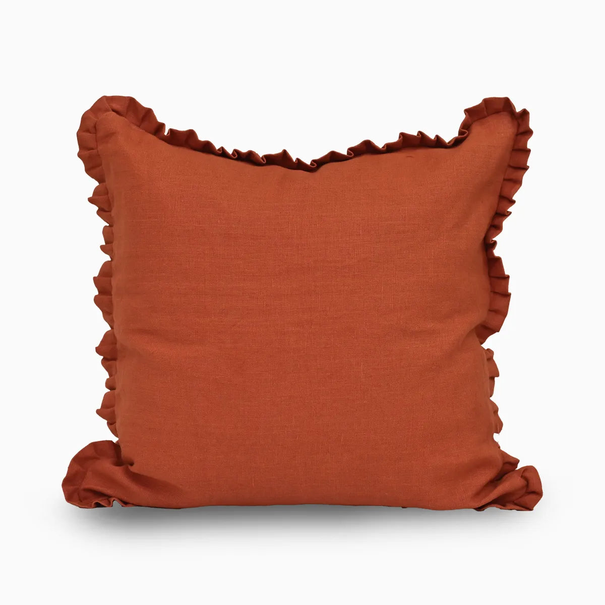 Sterling Linen Rust Pillow Cover Ruffle Pillow Covers