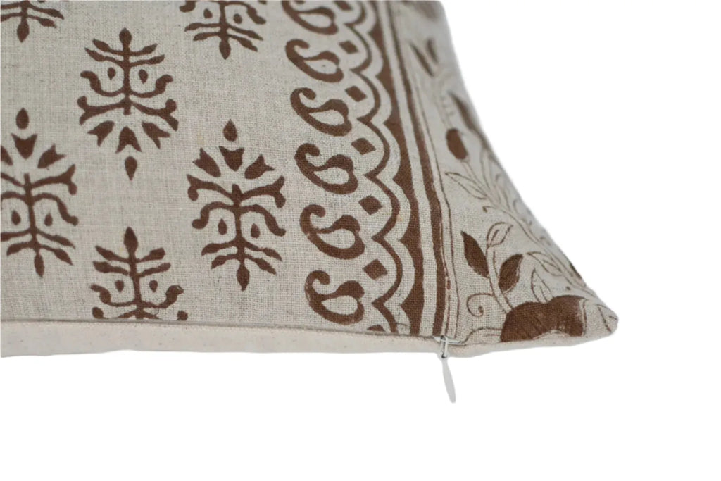 Otis Botanical Print Oat Pillow Cover Pillow Covers