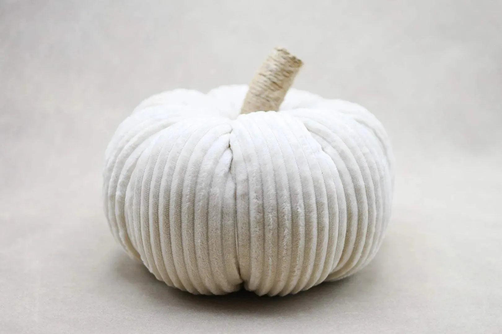 Cream Velvet Pumpkin Home Decor