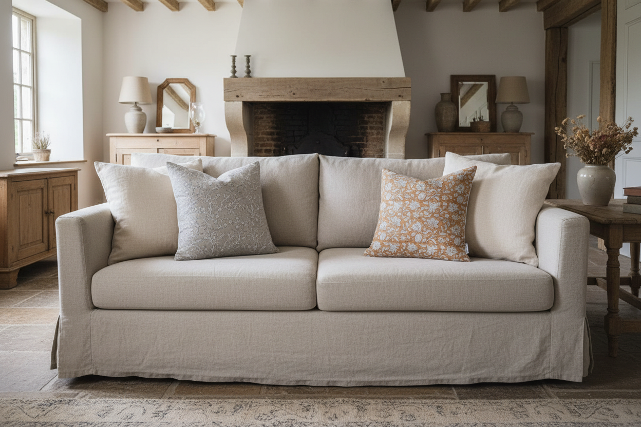 Florence Botanical Print Rust Brown Pillow Cover