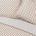 Freesia Soft Pink Block Print Cotton Duvet Cover Set