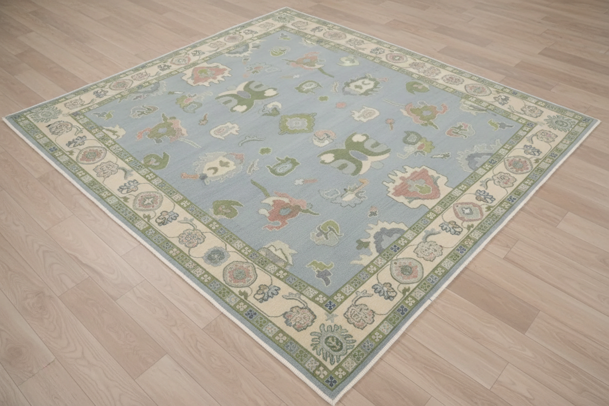 Daphne Hand Knotted Oushak Rug 8' x 8' Hand-Knotted