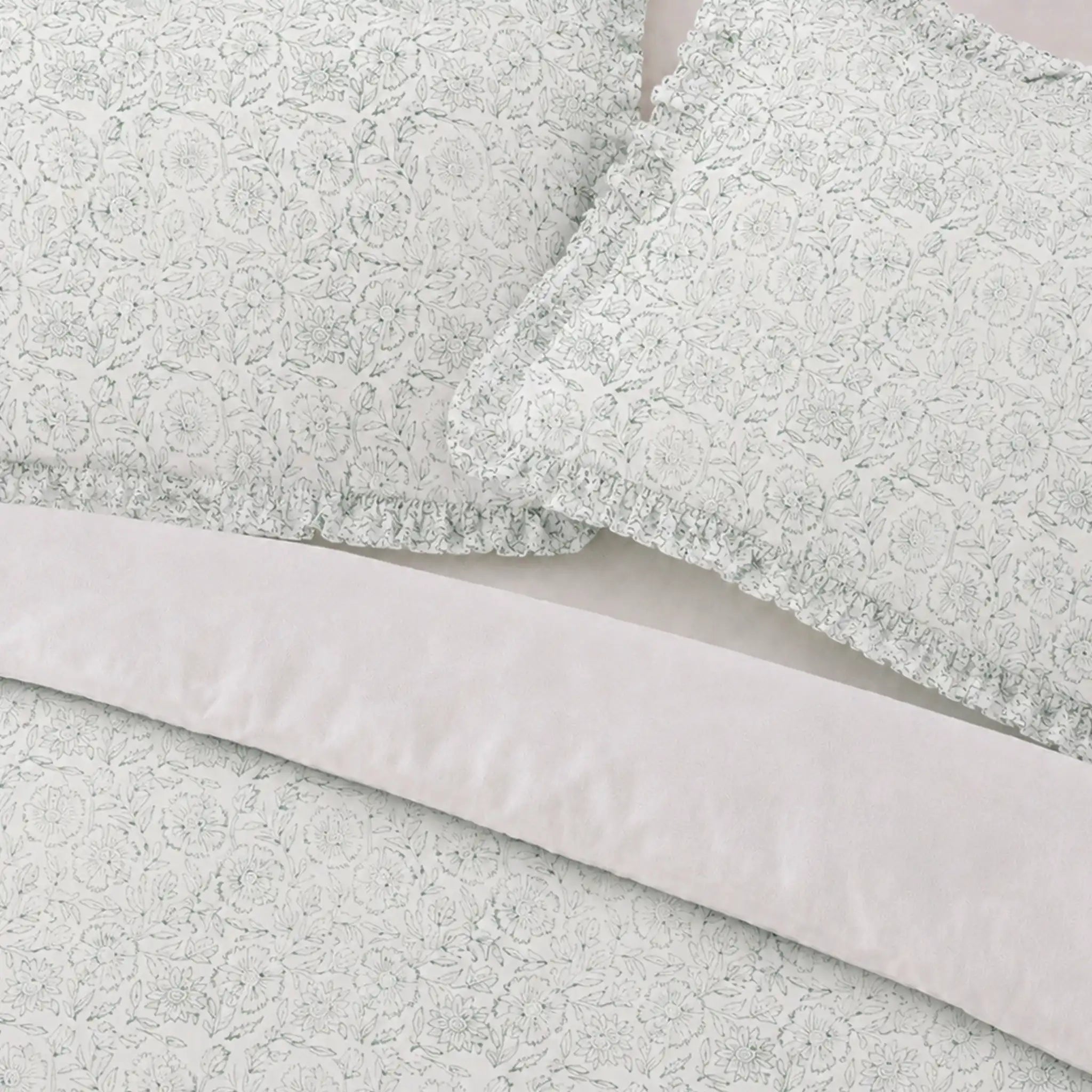 Veronica Block Print Cotton Duvet Cover Set