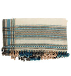 Handwoven Vintage Bhujodi Bed Throw - Seaside - 40 x 90