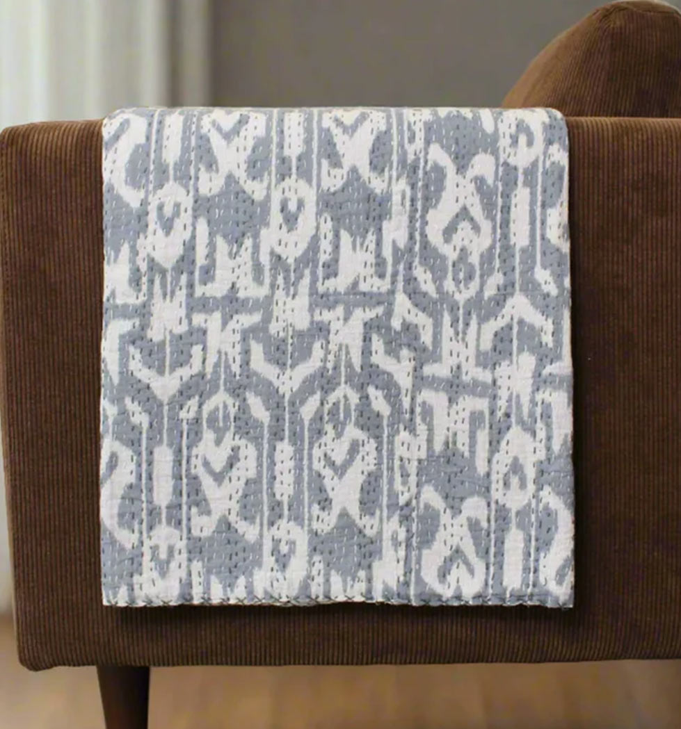 Bella Kantha Throw Blanket Quilts