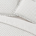 Freesia Ice Blue Block Print Cotton Duvet Cover Set