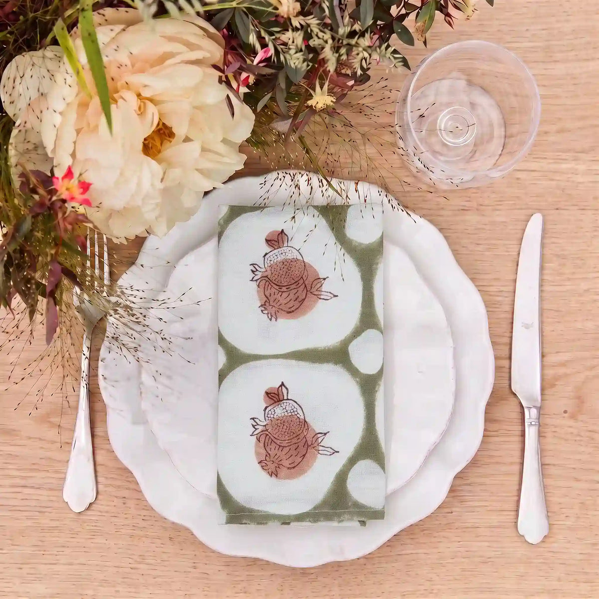 Pomelo Sage Green Napkin Set