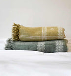 Bhujodi Vintage Handwoven Wool Bed Throw – Golden Yellow Handloom Throws