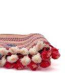 Handwoven Vintage Bhujodi Bed Throw - Salmon - 40" x 90"