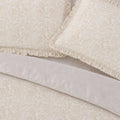 Vivienne Beige Block Print Cotton Duvet Cover Set