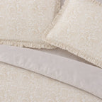 Vivienne Beige Block Print Cotton Duvet Cover Set