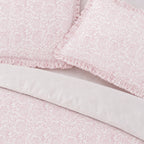 Vivienne Red Block Print Cotton Duvet Cover Set