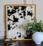 Golden Dust Hide Textile Wall Art Wall Art