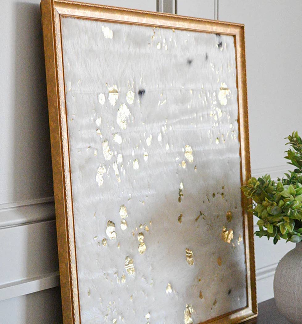 Rustic Gold Veil Textile Wall Art Wall Art