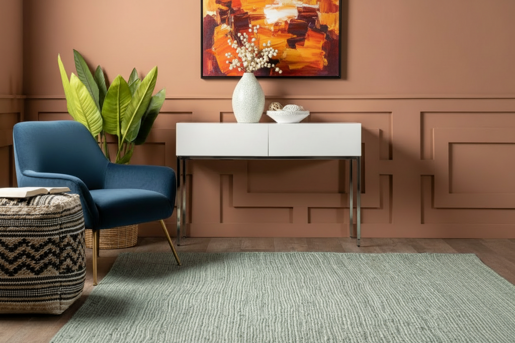 Green Jute Braided Flatweave Rug 8'6" x 11'6" Flatweave