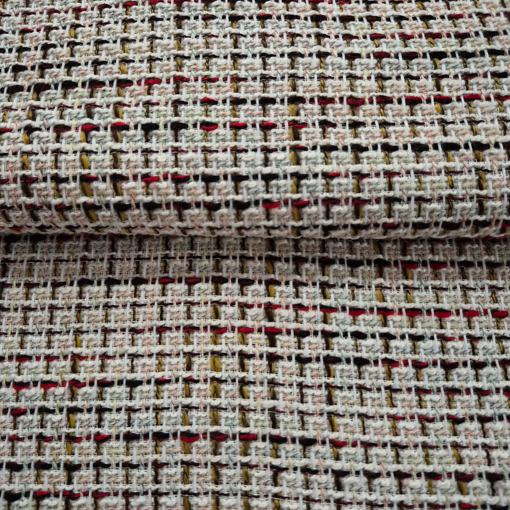 Channel Tweed Off White Fabric
