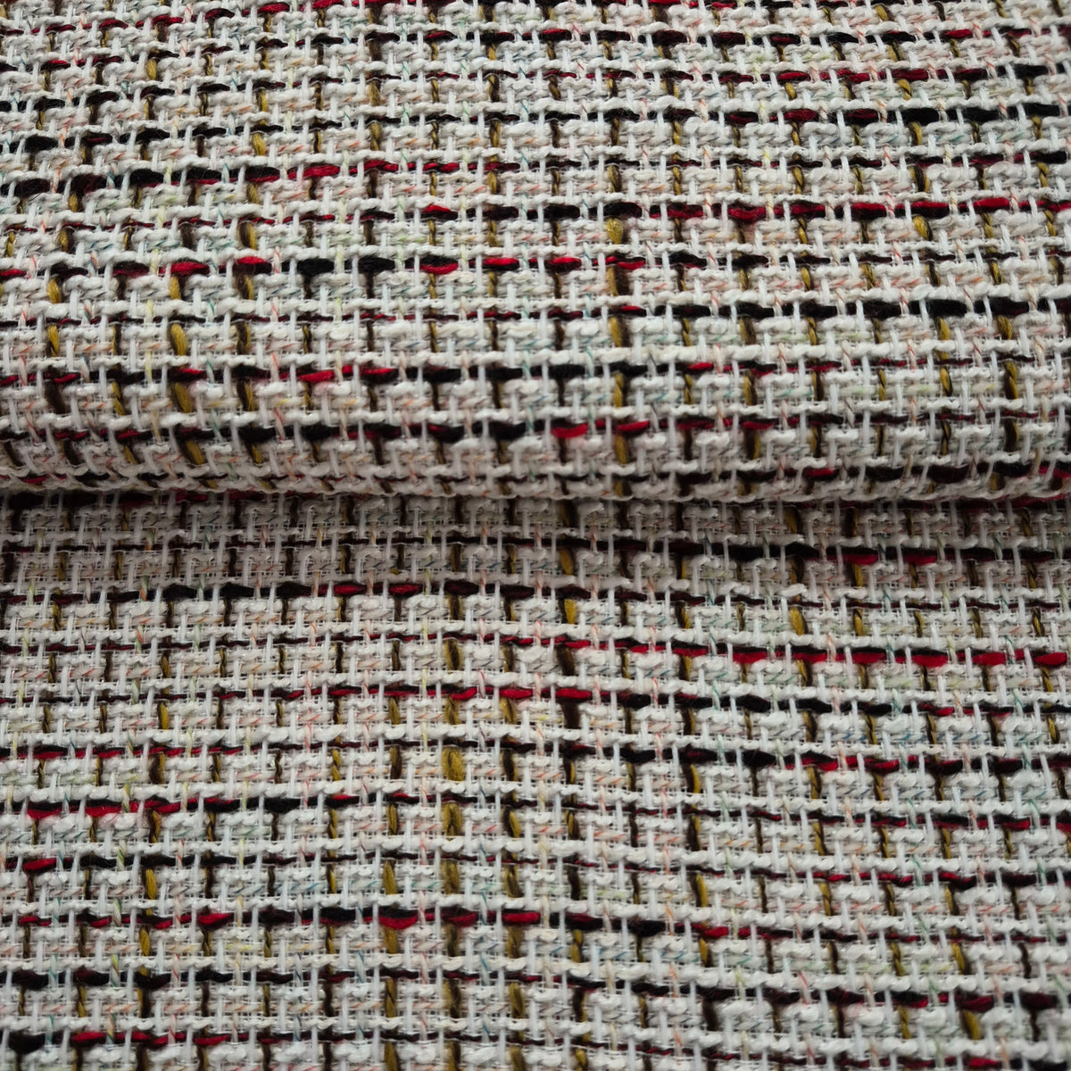 Channel Tweed Off White Fabric