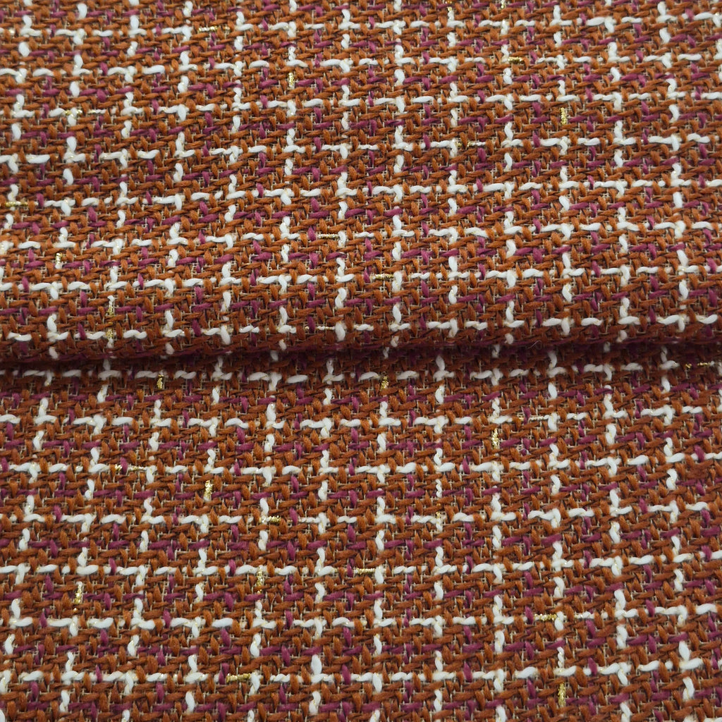 Channel Tweed Rust Fabric