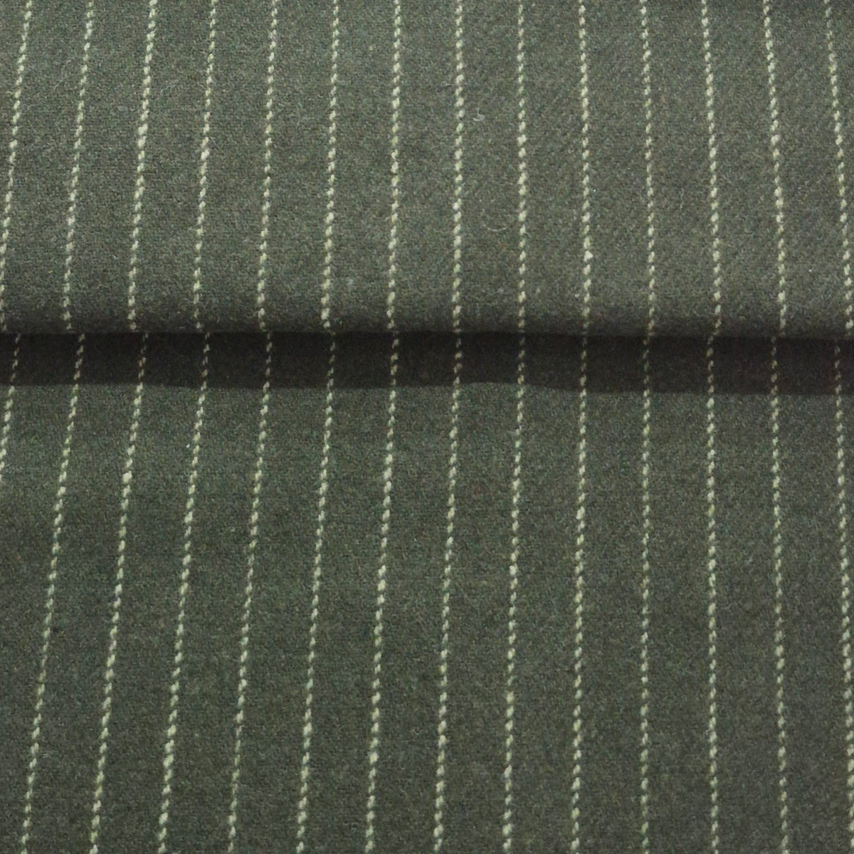 Forest Pinstripe Wool Blend
