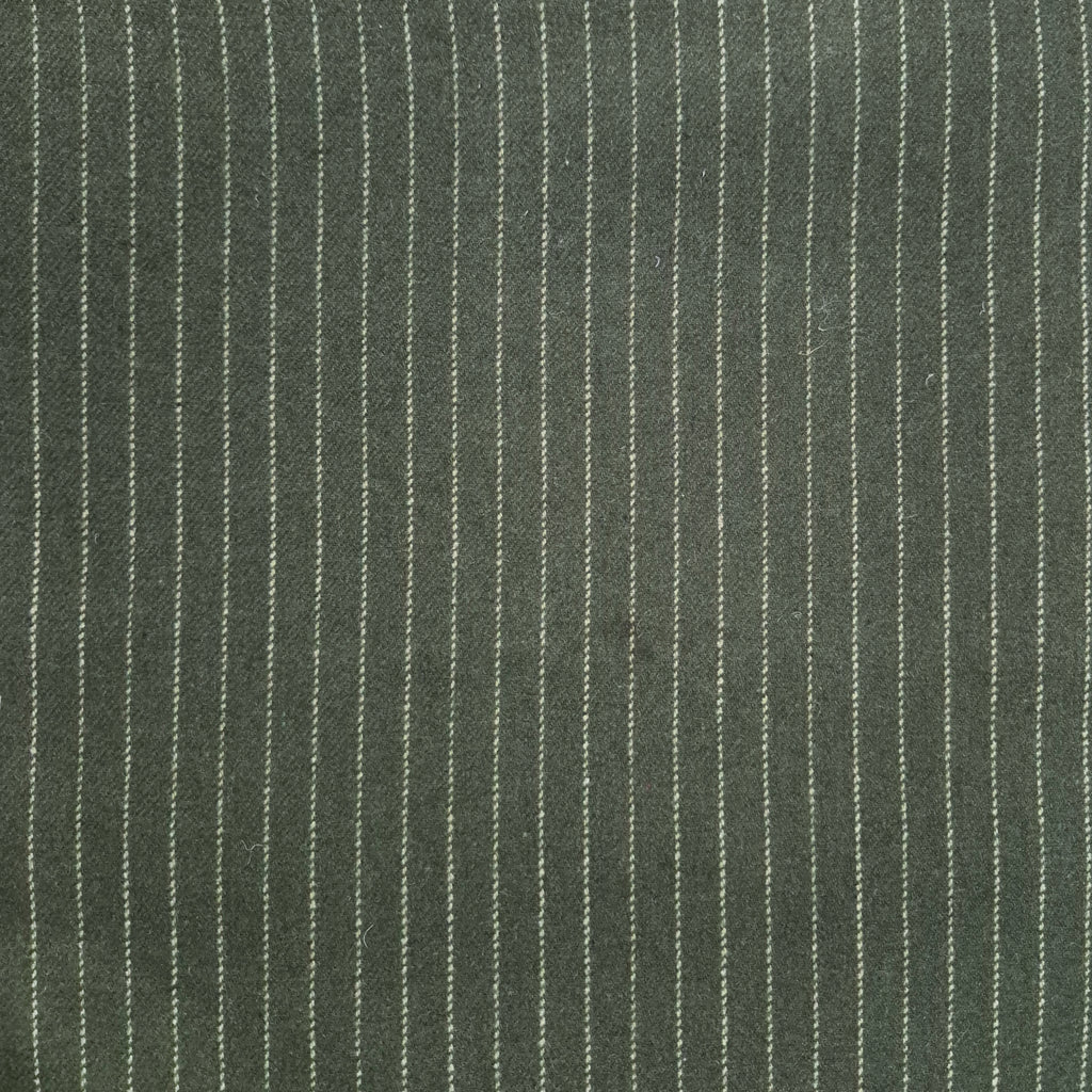 Forest Pinstripe Wool Blend