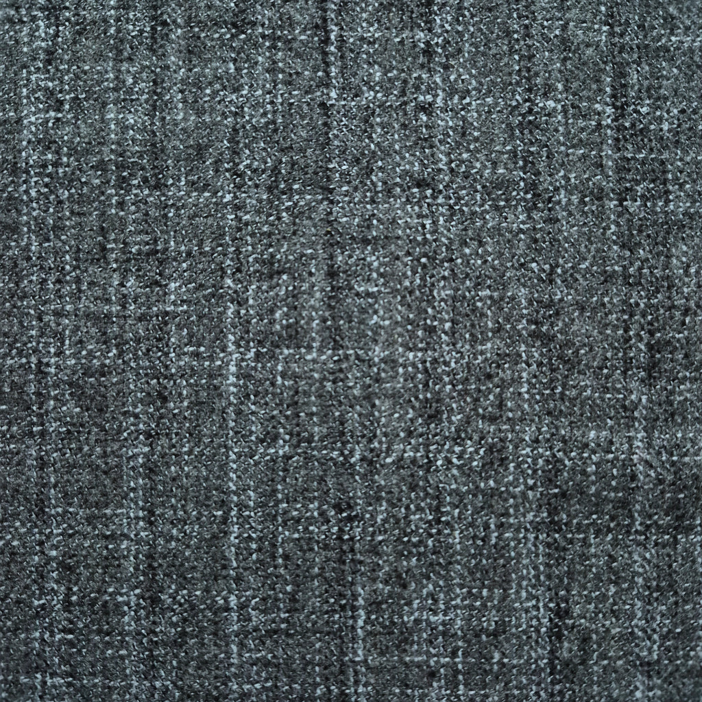 Gray Windowpane Wool Blend