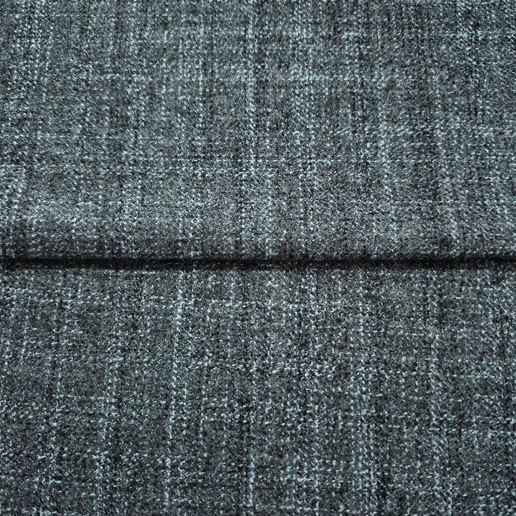 Gray Windowpane Wool Blend