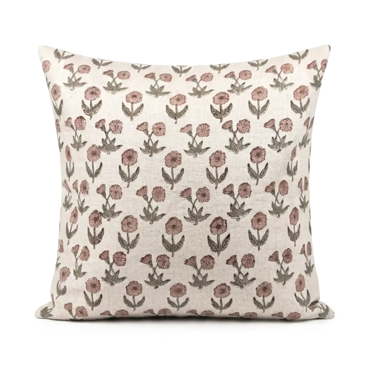 Aster Pink Linen Pillow Cover