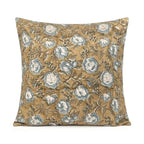 Natural Trace Botanical Floral Vines Beige Linen Pillow Cover