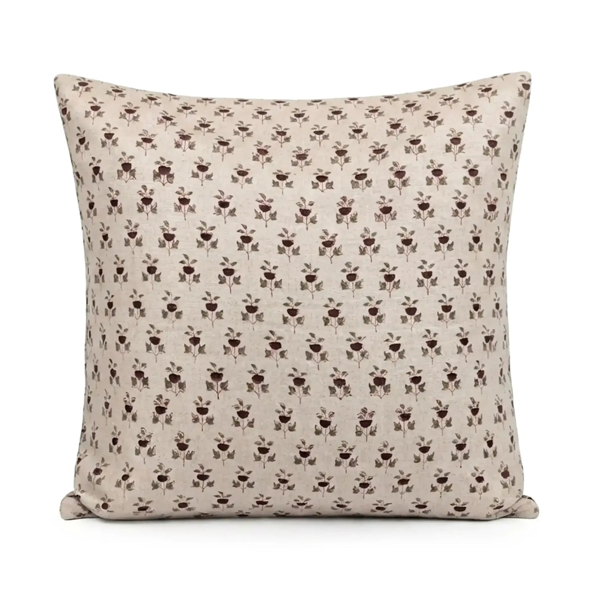 Zinnia Plum Linen Pillow Cover