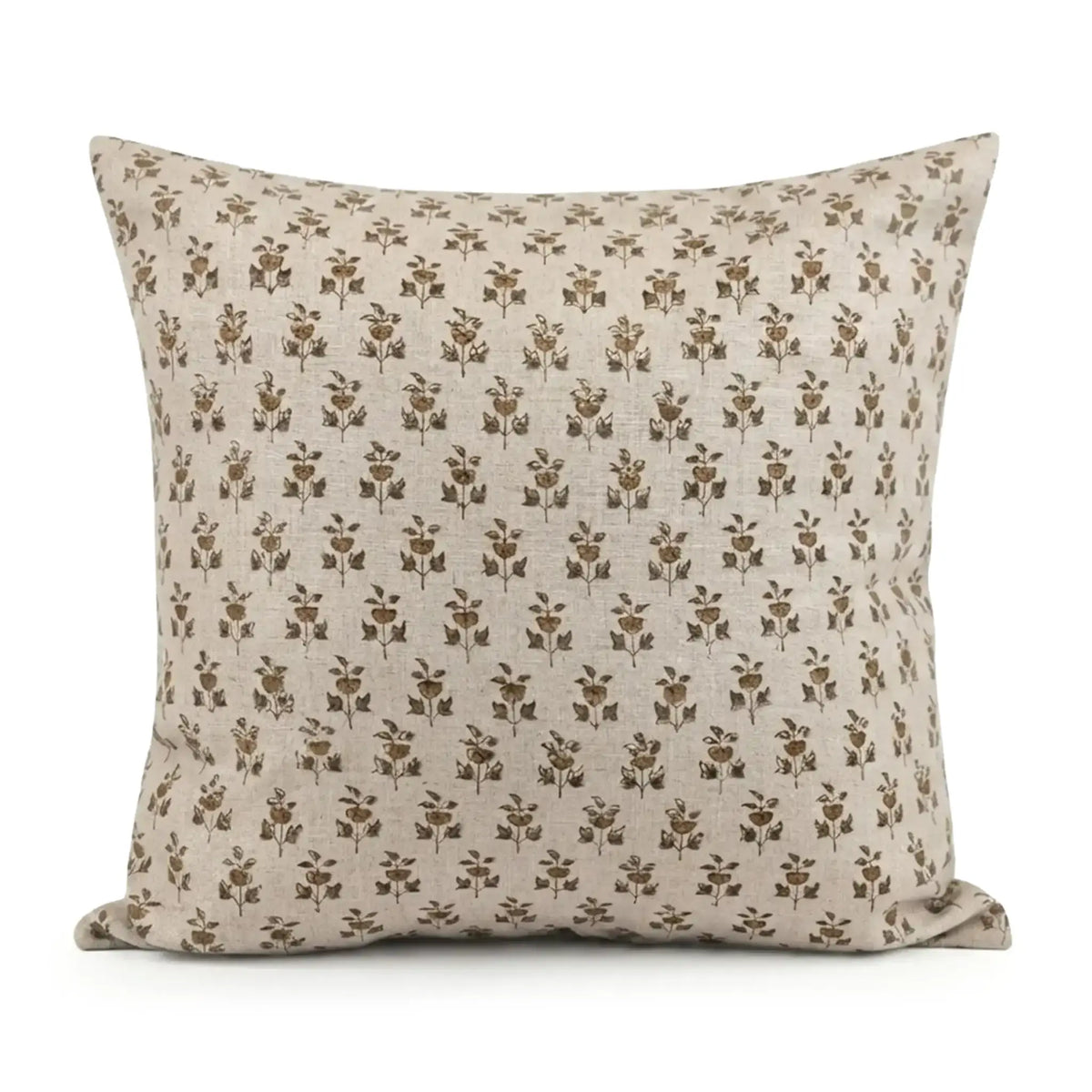 Zinnia Beige Linen Pillow Cover